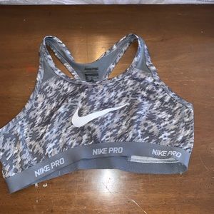 Used Nike sports bra grey